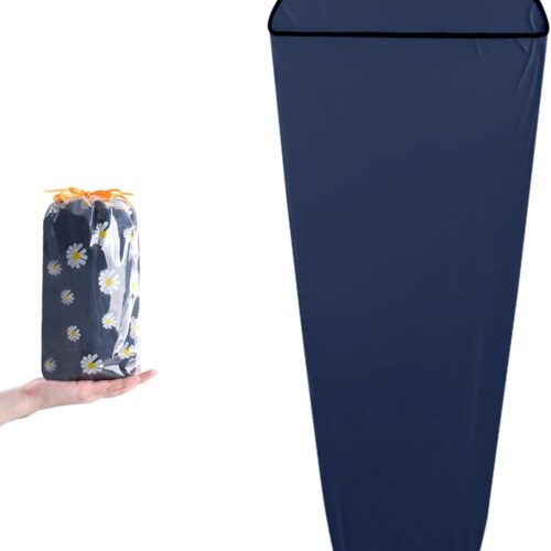 Insulated Sleeping Bag Liner, Mummy Sleeping Bag Liner Adult Sleep Sack Travel Sheets Camping Sheet Single Size 78.74" x 31.5" for Hotels Hostels Backpacking Hiking